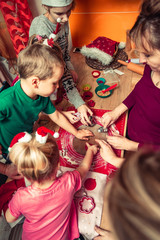 Baking Christmas cookies at home