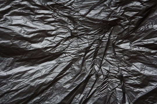 black plastic bag texture, abstract background