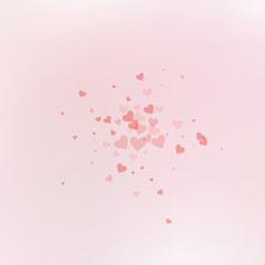 Red heart love confettis. Valentine's day explosio