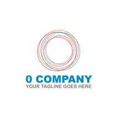 O letter logo design vector template