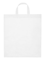 White tote bag isolated on white background