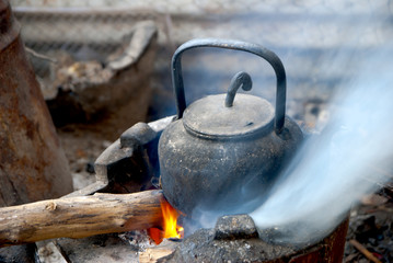old black kettle, old black kettle from Thailand country