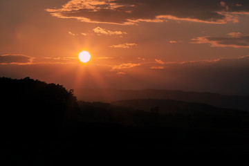 Sunset Over The Shenandoah Mountains