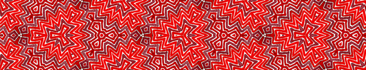 Wine red Seamless Border Scroll. Geometric Waterco