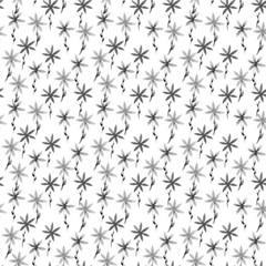 Cute watercolor floral seamless pattern. Back and 