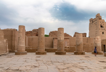 Ruins of the Temple of Kom Ombo in the Nile river, Egypt