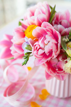 Froehliche Blumen im Fruehling