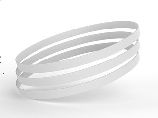 Blank Sports Elastic Headband and Sweatband. 3d render illustration.