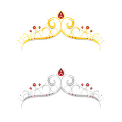 Diad&egrave;me or et argent