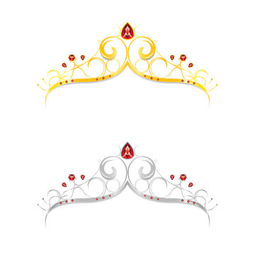 Diad&egrave;me or et argent