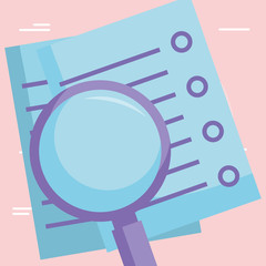 Magnifying glass and checklist design