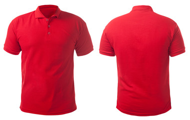 Red Collared Shirt Design Template