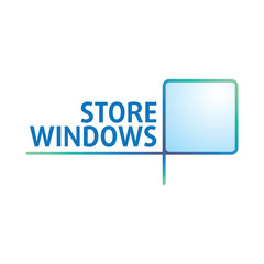 Vector logo on the theme of Windows, doors