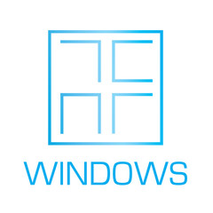 Obraz premium Vector logo on the theme of Windows, doors