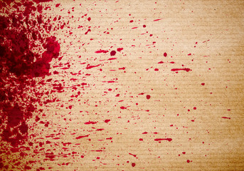 blood stains on a old paper background