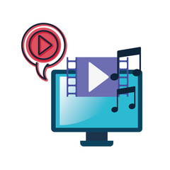 computer screen with objects isolated icon