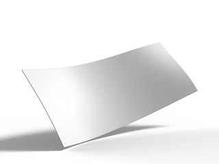 Blank car bumper sticker for print advertisement and mock up. 3d render illustration.