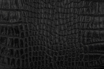 Fototapeta premium Black leather texture background surface