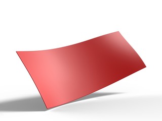 Blank car bumper sticker for print advertisement and mock up. 3d render illustration.