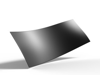 Blank car bumper sticker for print advertisement and mock up. 3d render illustration.