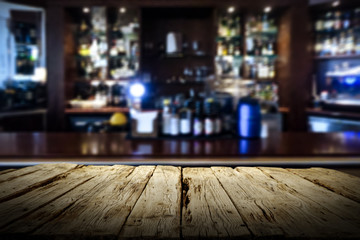 Table background of free space and bar 