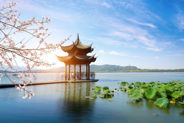 Beautiful landscape and landscape in West Lake, Hangzhou