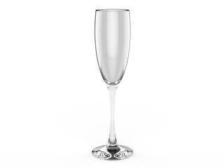 Blank Glass Tumbler for branding. 3d render illustration.