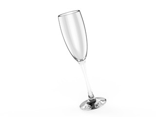 Blank Glass Tumbler for branding. 3d render illustration.