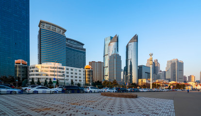 Fototapeta premium The Beautiful Modern Urban Architectural Landscape of Qingdao..