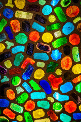 Glass in concrete abstract