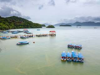 Fototapeta premium Boats parking at jetty