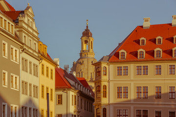 Fototapeta premium City of Dresden. Historical Center. Autumn evening in Dresden