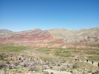 Mountain valley road landscape 