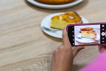 food photography of a baked cake