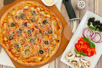 Fresh Gourmet Vegetarian Pizza