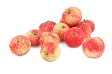 A pile of apples isolated on white