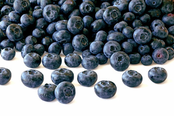 Crumbled pile of blueberries