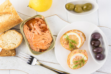 Varieties of fish sandwiches.