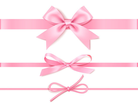 Pink Ribbon Bow PNG Transparent Images Free Download, Vector Files