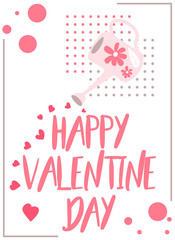 Valentine's Day Cards, vector image,flat design