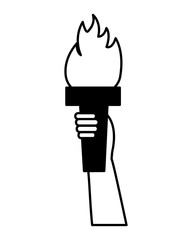 hand with torch