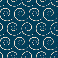 seamless pattern with wave on sea, ocean. vector