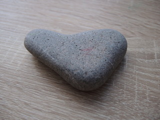 a stone in the shape of a heart