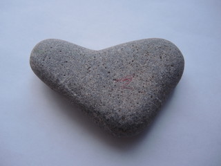 a stone in the shape of a heart