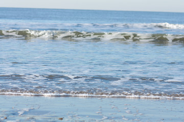 Beautiful waves in the sea.