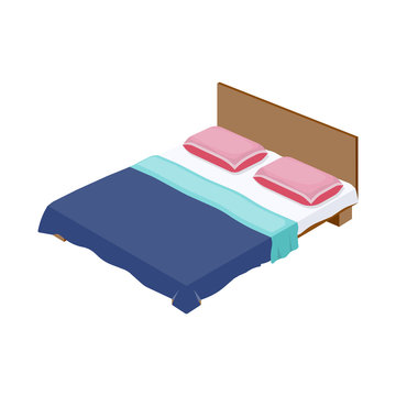 Vector illustration of bedroom and room icon. Set of bedroom and furniture vector icon for stock.