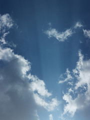 blue sky with white clouds