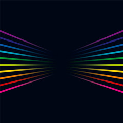Multicolored lines. Colorful lines horizontal background Illustration