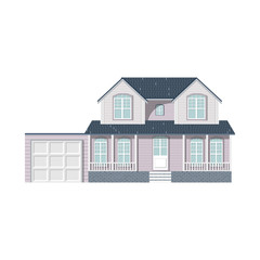 Vector illustration of building and front sign. Set of building and roof stock vector illustration.