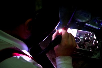 Working Welder, Electric Welding, Welder.